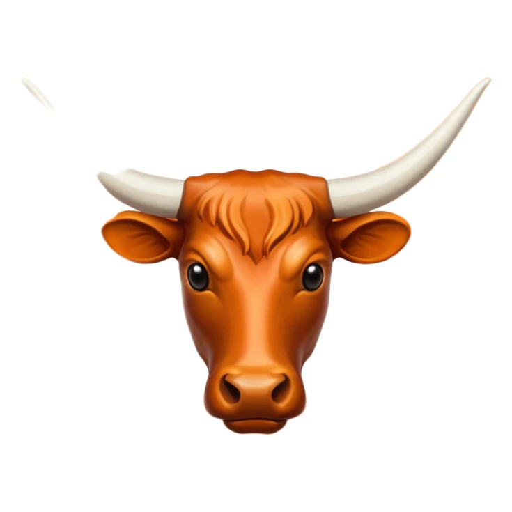Texas longhorns logo all orange sticker
