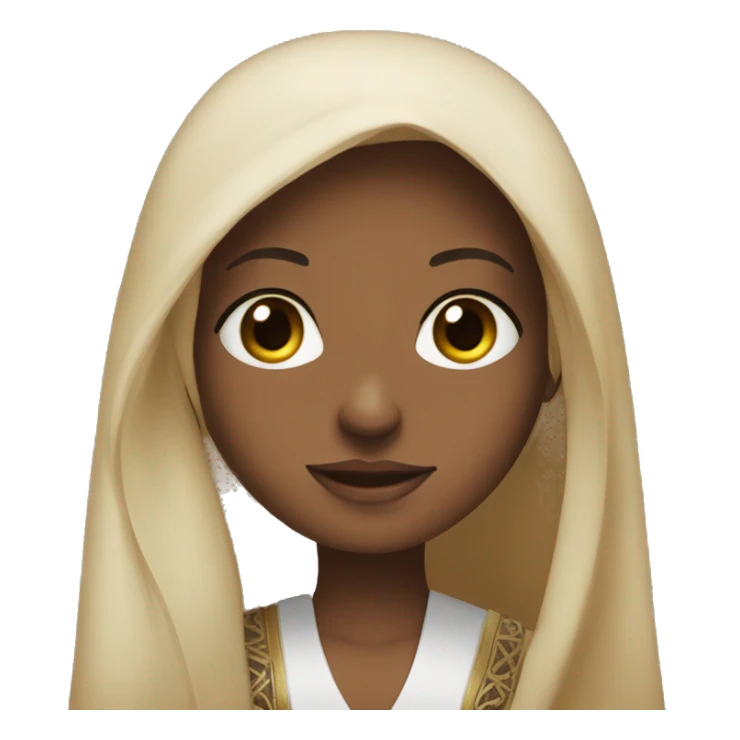 Arab baddie w hazel eyes and dark long hair sticker