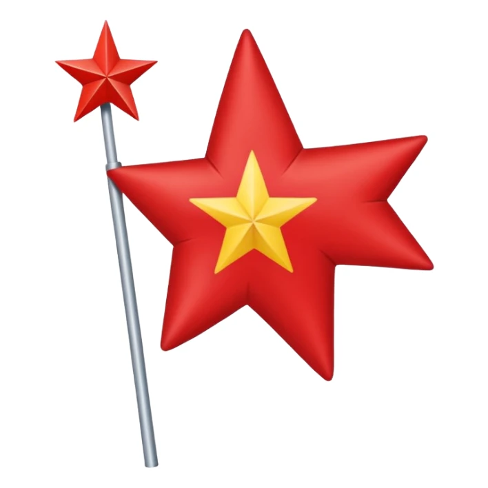 Bandera galician con una estrella roja en el medio sticker