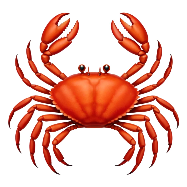 A live crab with only eight legs and two pincers sticker
