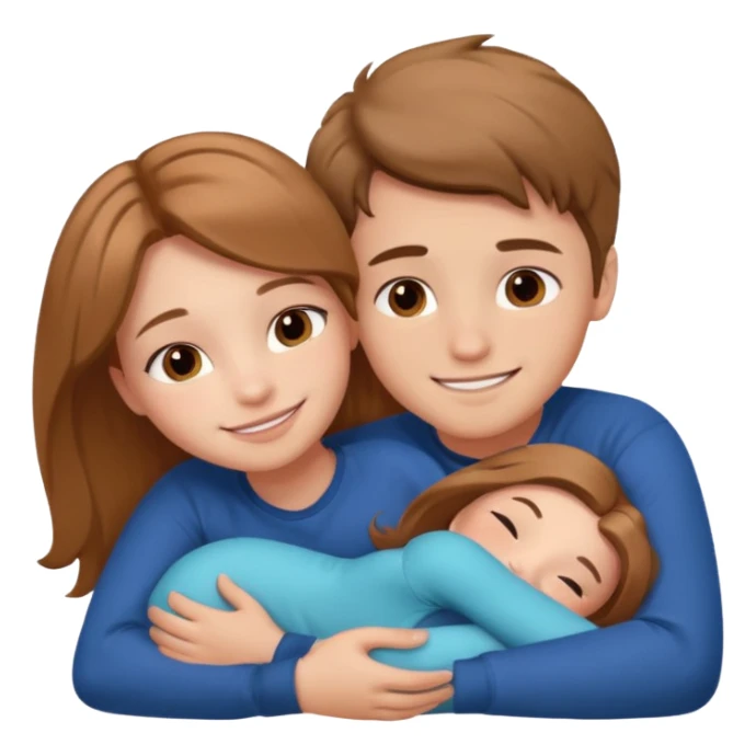 Boy and girl together close relationship cute Laying down hugging sticker