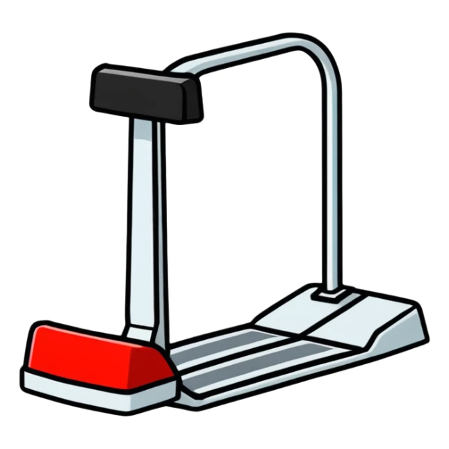 foot pressing brake pedal in car sticker