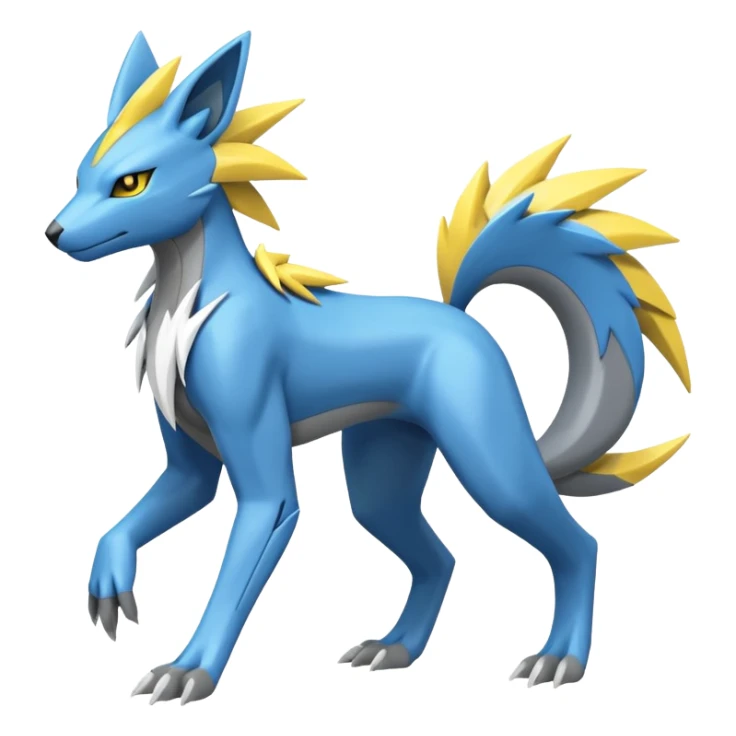 Manectric-Electrike-Amaura-Fakemon-fusion, full body sticker
