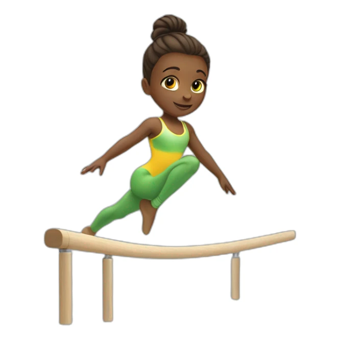 gymnast on balance beam sticker