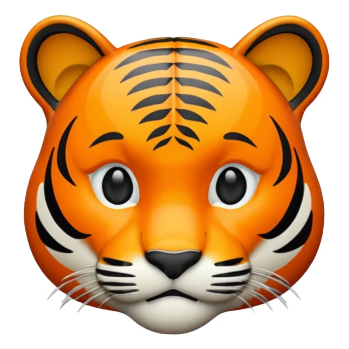 Tiger emoji, 4 legs, 3D emoji style sticker