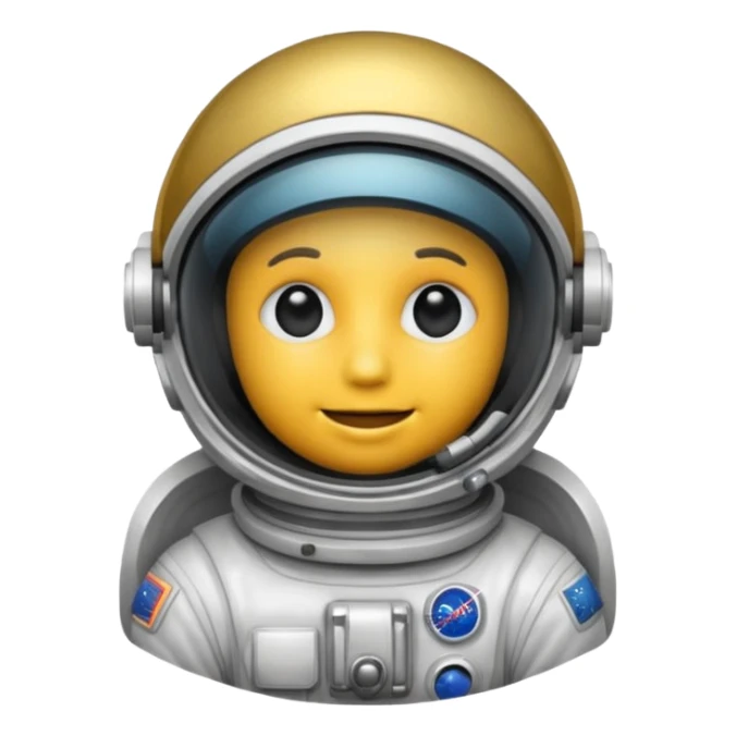 space emoji astronaut helmet sticker