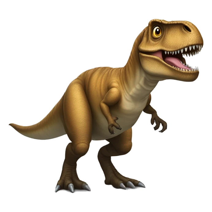T. rex with googlie eyes sticker