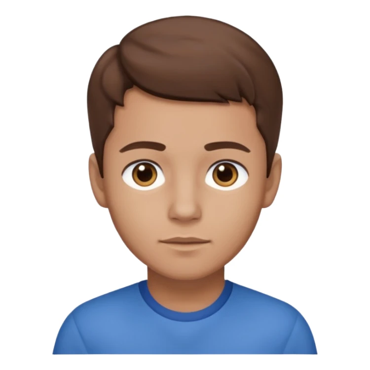 Marius From Les Miserables with light skin, brown eyes, Brown Hair, blue outfit sticker