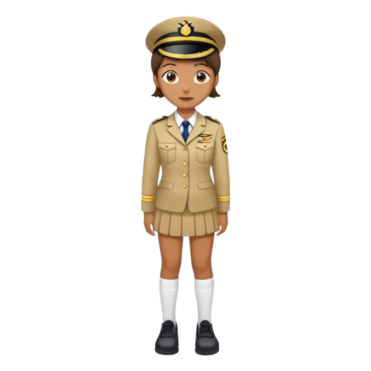 A girl with uniform and shoe and socks  sticker