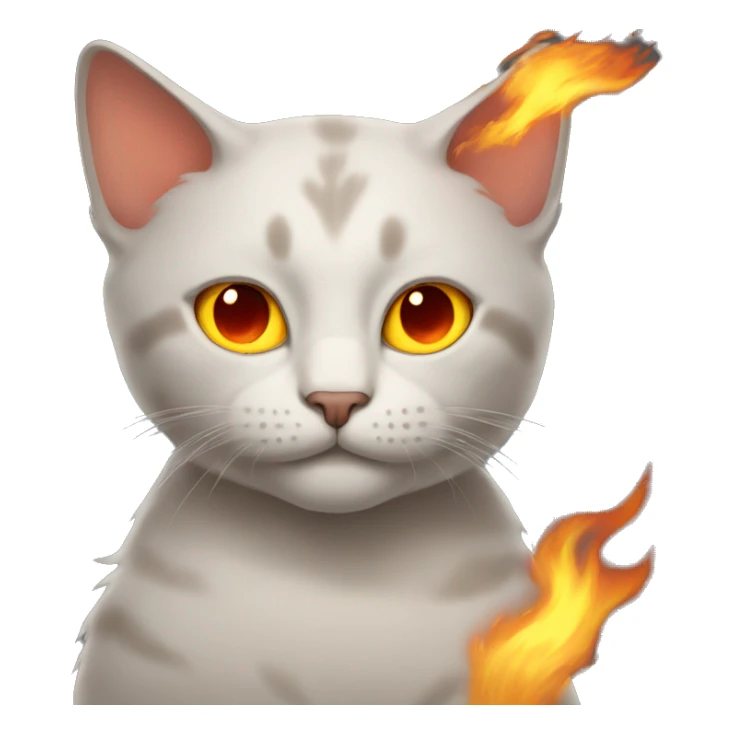 Cat with eyes of fire sticker