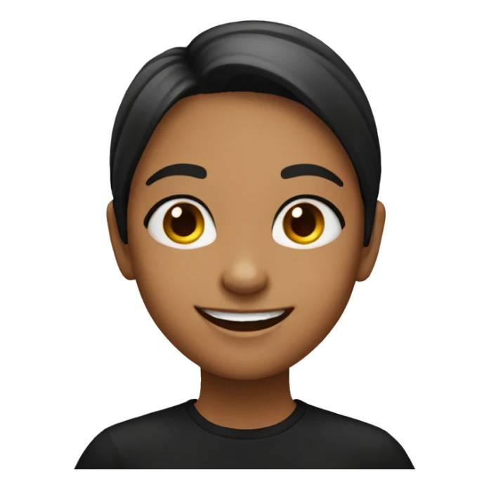 smiling girl in black shirt sticker