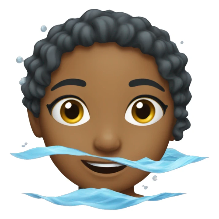 Woman swimming in ocean  sticker