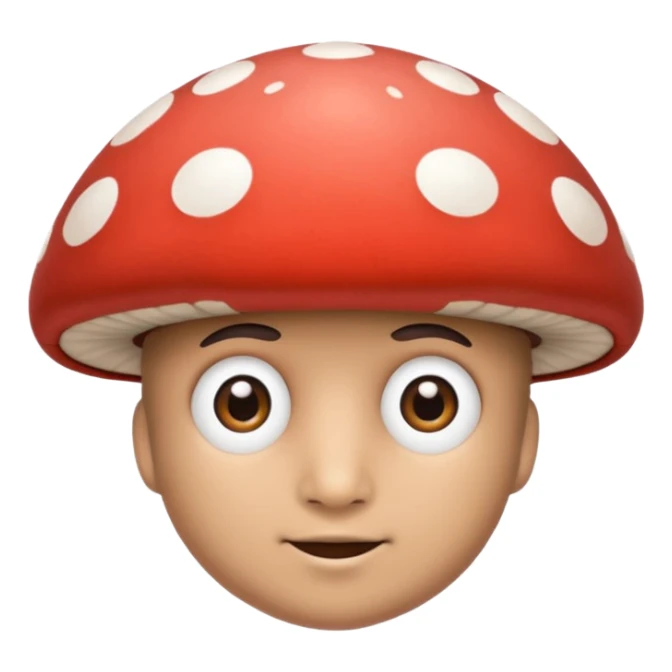 Mushroom person, mushroom with eyes sticker