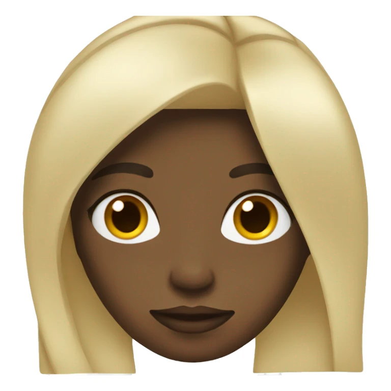 Black girl with blonde hair sticker