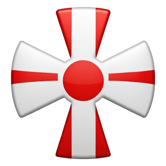 Red Cross medical symbol on white background sticker