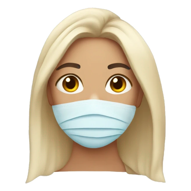 Beauty face mask with sad emotion sticker