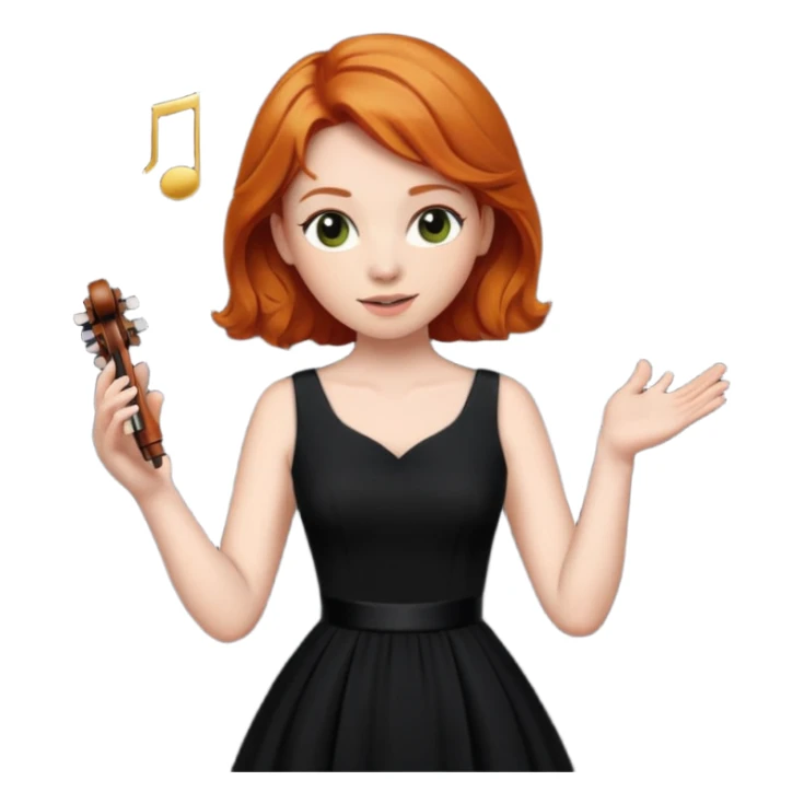 Ginger haired female conducting music sticker