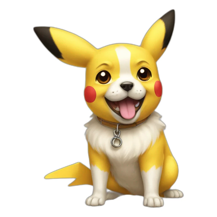 Pikachu sur chien sticker