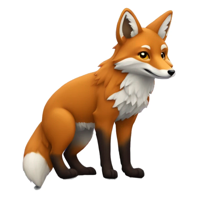 Un renard rêveur observant les étoiles dans la nuit sticker