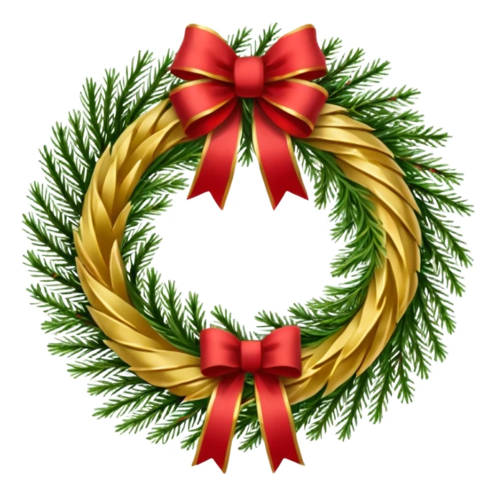 Luxary Christmas wreath with gold

 sticker