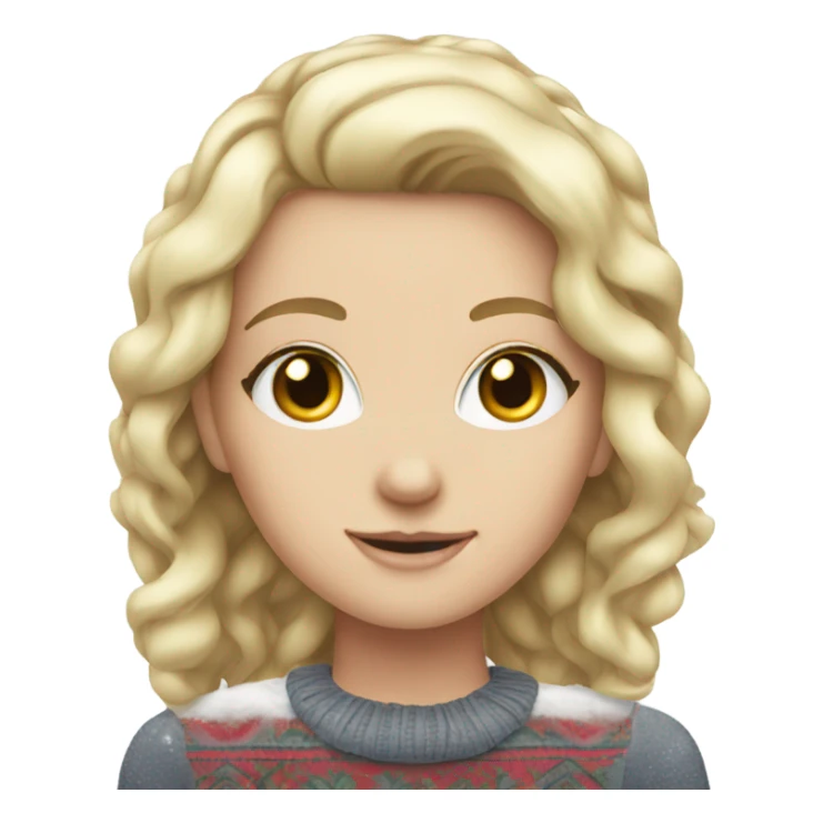 Pretty skinny white girl  Christmas sticker