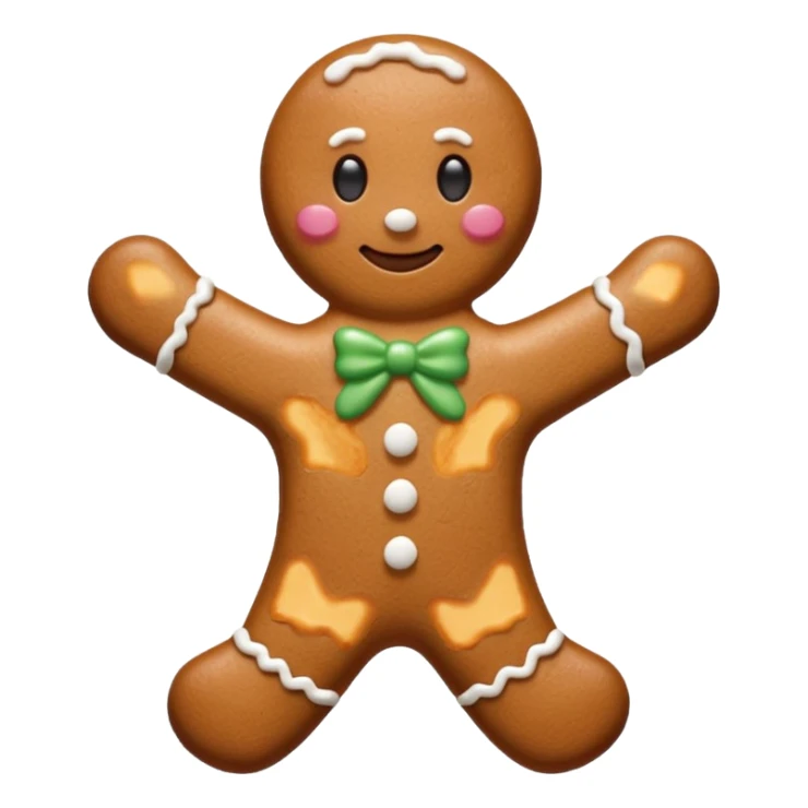 Omino di pan di zenzero con solo glassa bianca  sticker