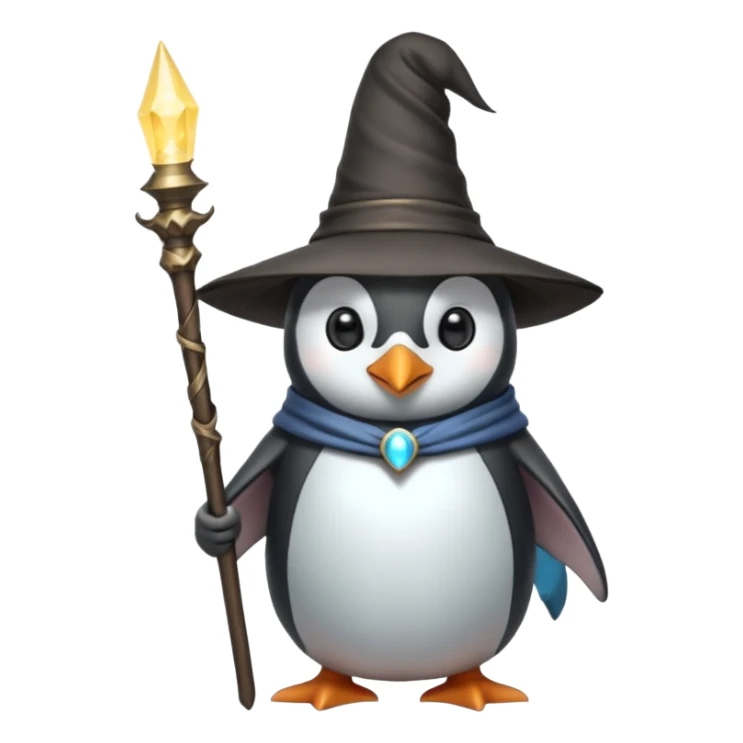 Penguin Wizard sticker