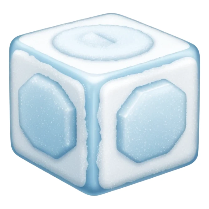 plain white cube of sugar sticker