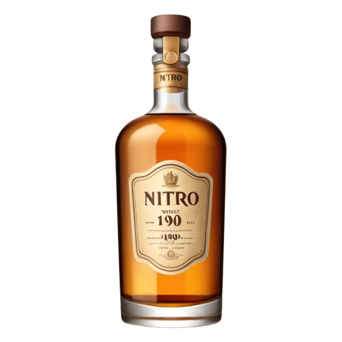 Whiskey Flasche MIT DER AUFSCHRIFT NITRO WHISKY 1990 sticker