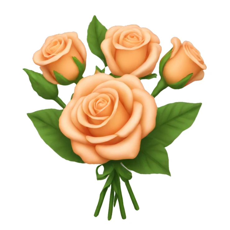 Bouquet of peach roses sticker