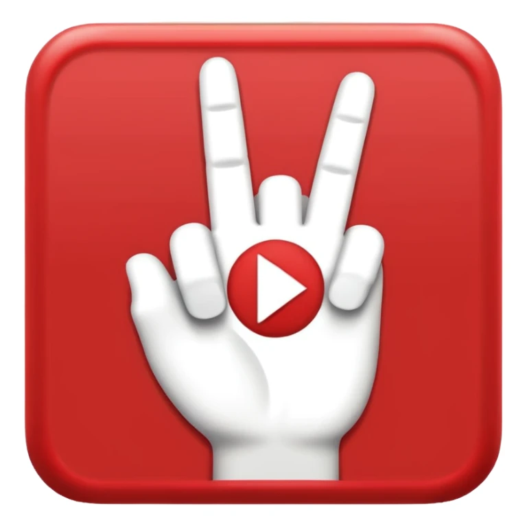 add middle fingue hand icon in this youtube icon sticker