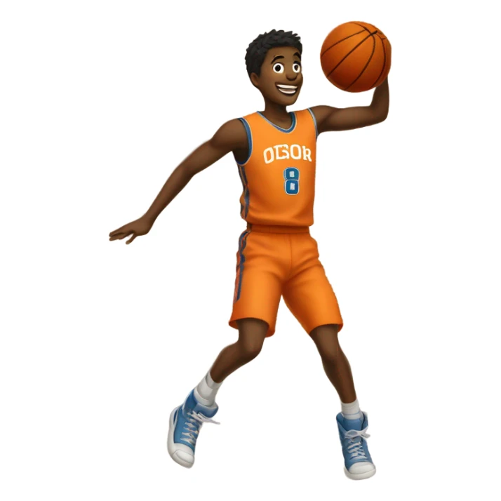 jumping boys in basketball jersey with the number 8 sticker