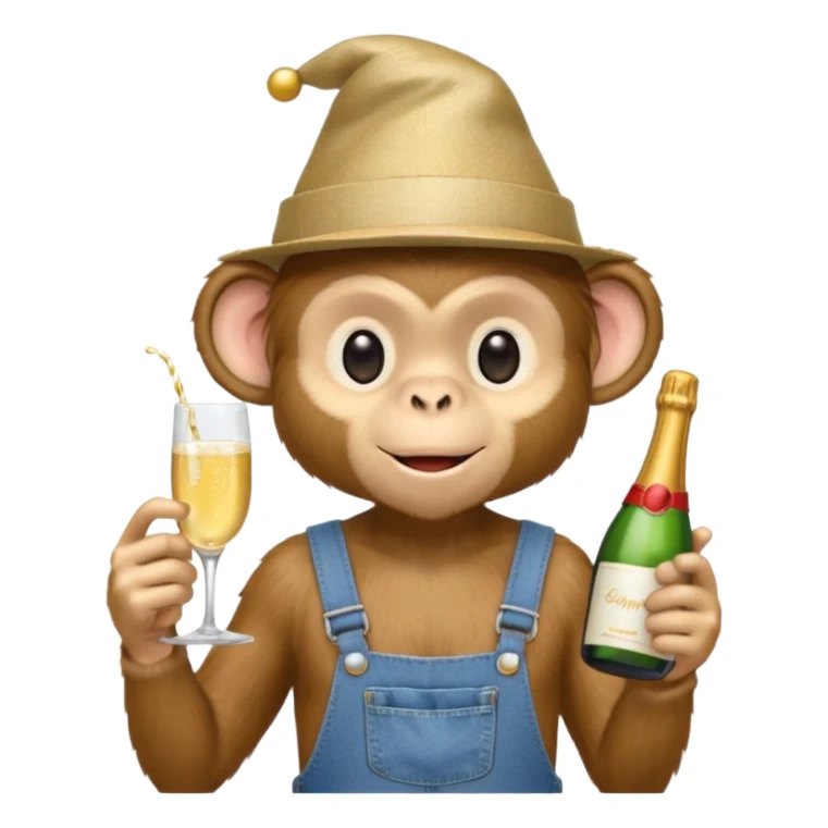 changuito con overol en una fiesta sticker