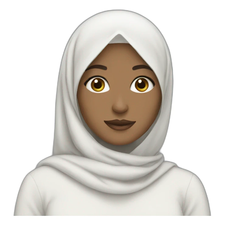 white hijabi girl sticker