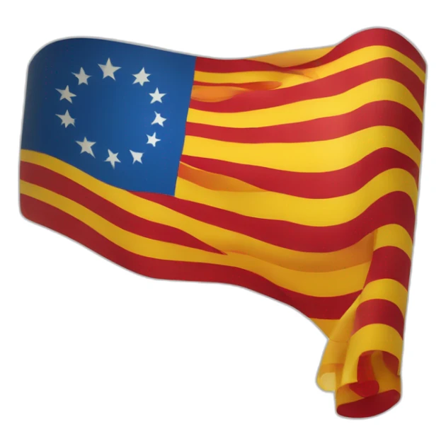 Bandera catalana, format rectangular en format de emblema digital icona horitzontal sticker