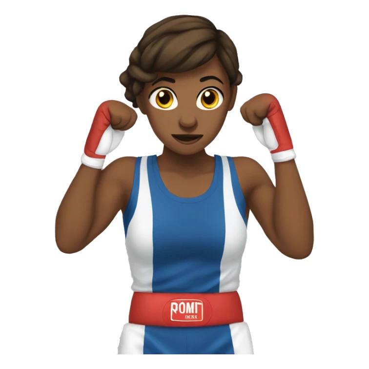 A woman boxer meme sticker
