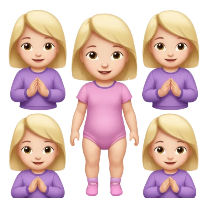 Baby Girl, Different Pose, different outfit, single Baby Girl only. sticker