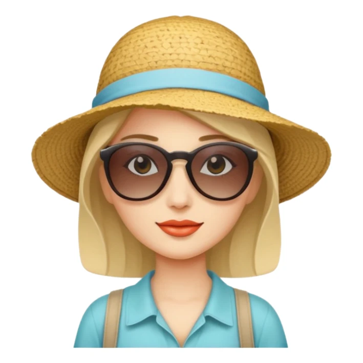 tourist woman sticker