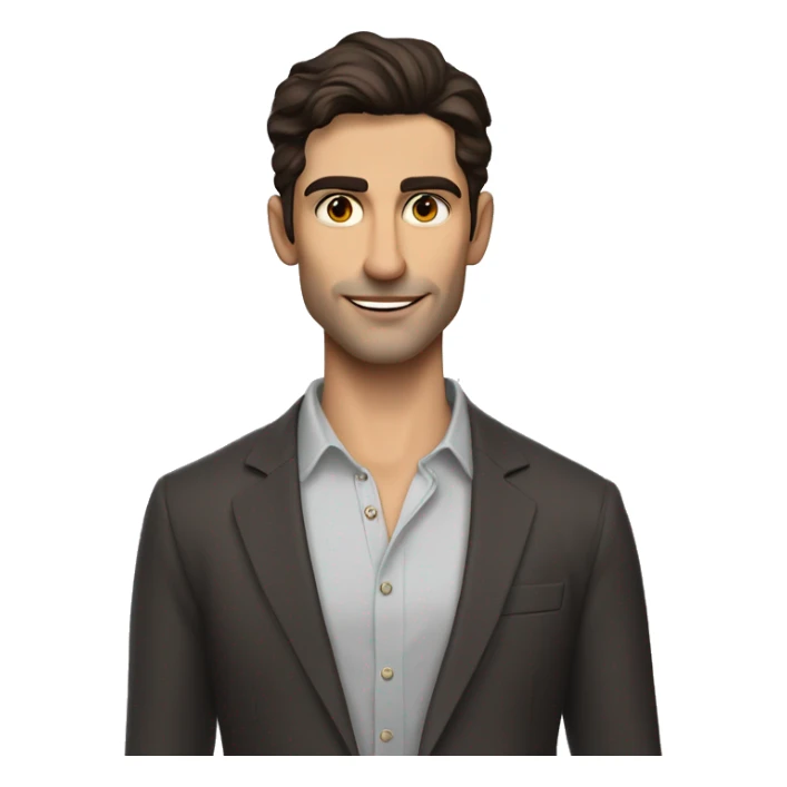 Manu Ríos is a 6-foot-tall Spanish actor and model with a lean, athletic build. fair caucasian white skin, dark brown short hair, striking hazel eyes, sharp jawline, high cheekbones, full lips & blend of boyish charm and mature sophistication. sticker