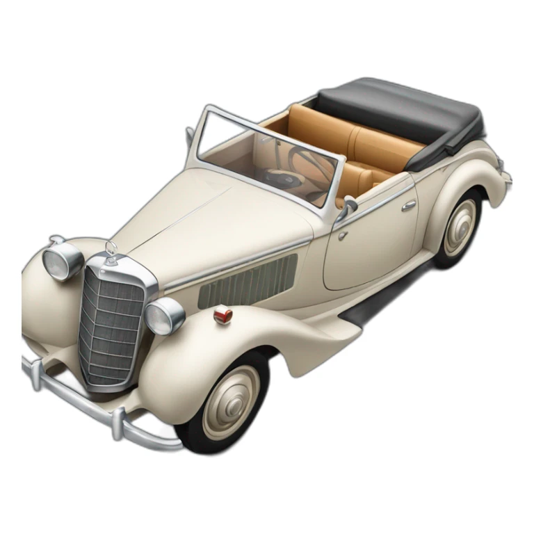guy driving a 1939 Mercedes Benz 320B in the city sticker
