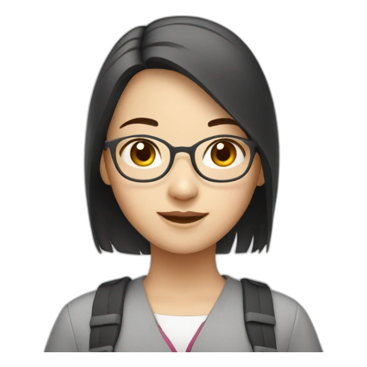 Chinese university girl student sticker