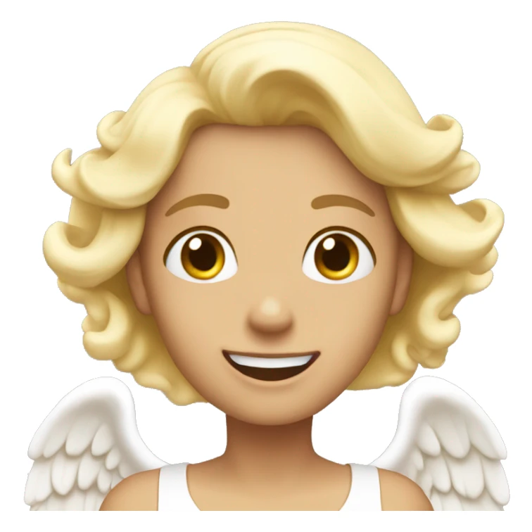 White blonde Angel amazed and happy and grateful sticker
