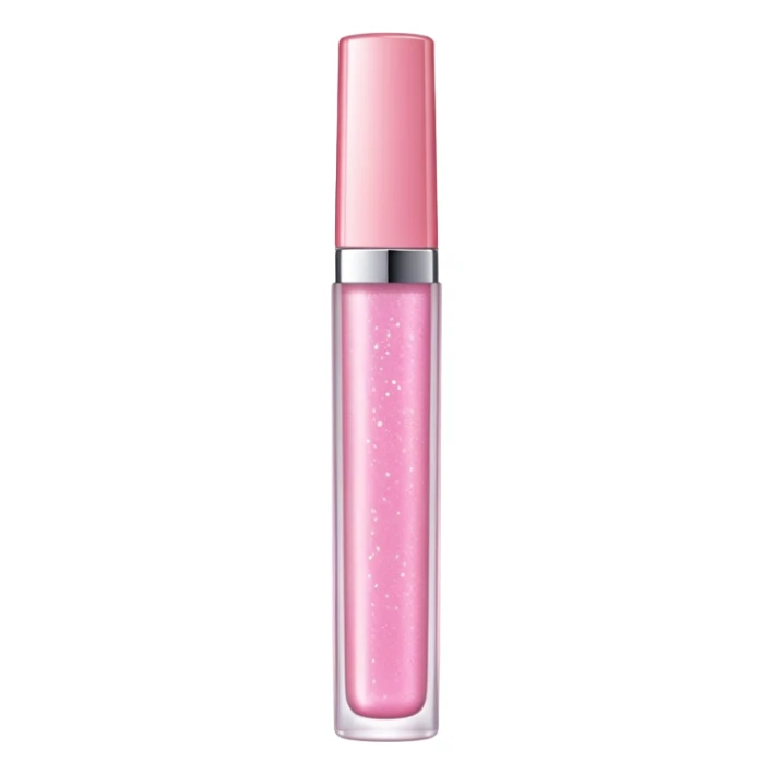 light pink glittery lip gloss tube  sticker