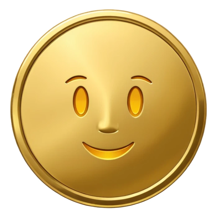 A coin in the shape of a picture. sticker