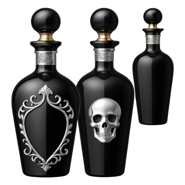 an elegant black poison bottle sticker