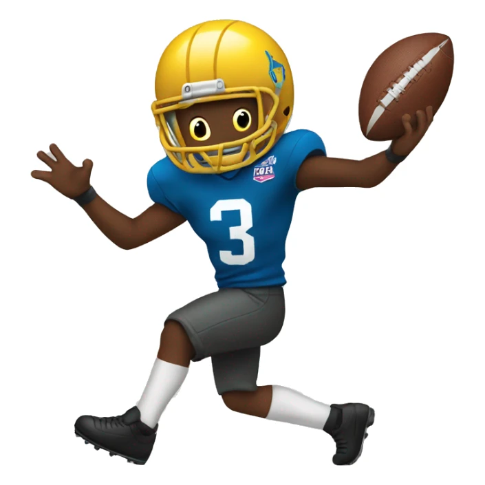 Boy hitting football with his leg sticker