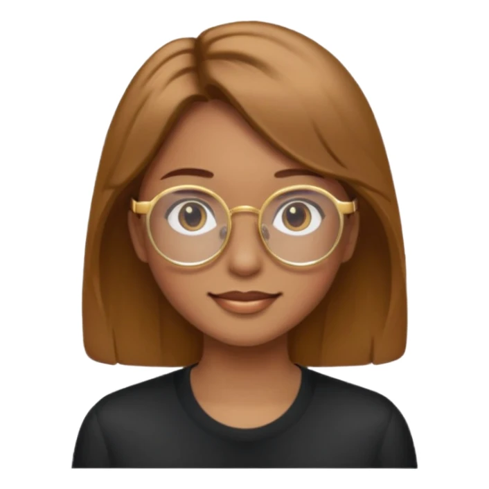 Chico pelo castaño claro com gafas redondas de color dorado  sticker