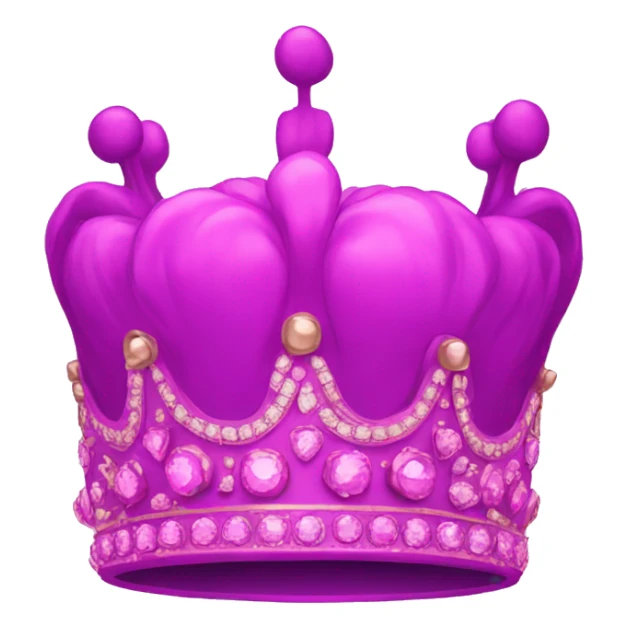 Neon Purple pink crown with diamonds sticker