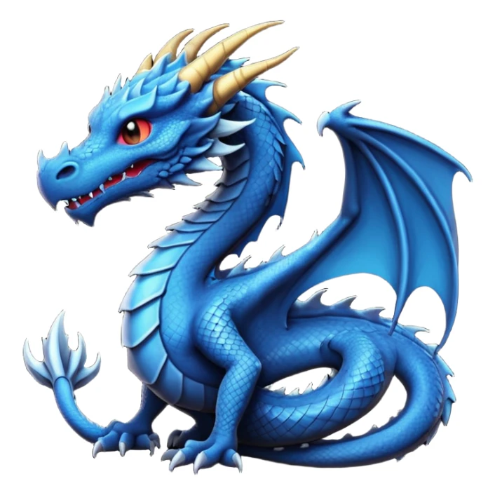 iOS emoji, minimal dragon symbol, dark fantasy, line icon sticker