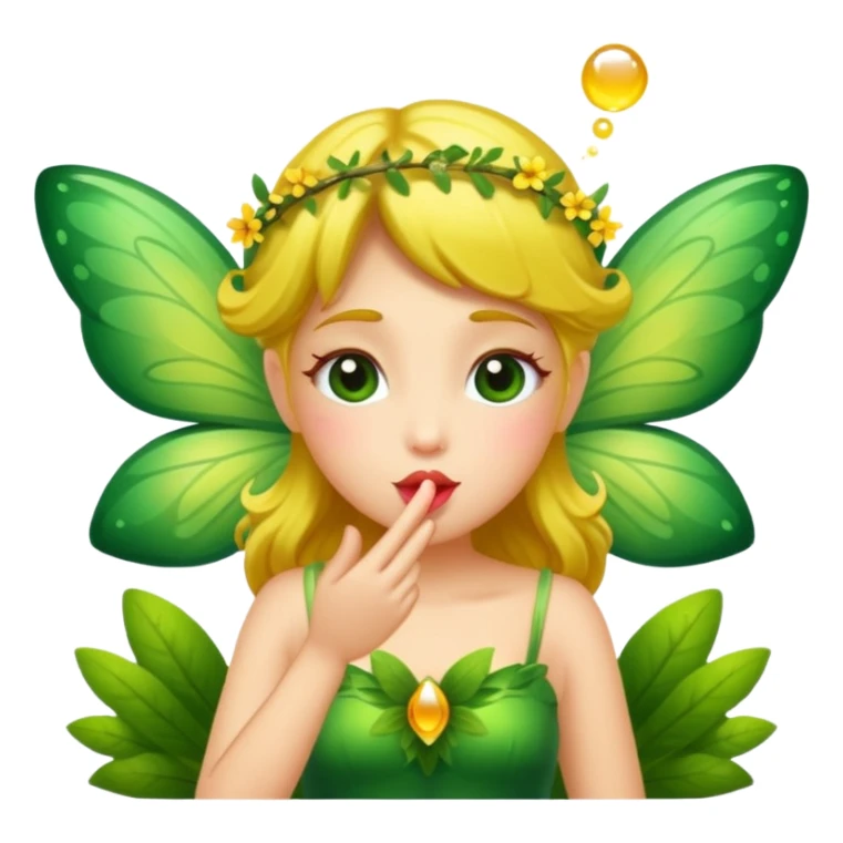 forest fairy blowing glowing kiss pollen sticker